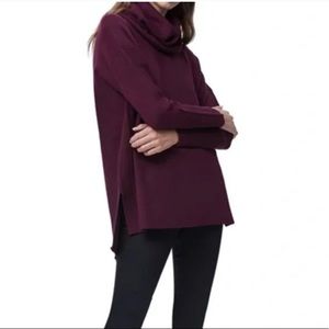 french connection maroon cowl neck sweater